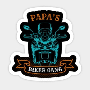 Papa's Biker Gang Father's Day Sticker